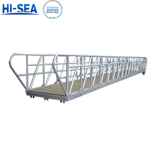 Marine Aluminum Dock Gangway with Wooden Step